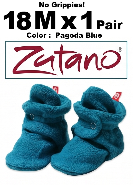 18M x 1 Pair Pagoda Blue Zutano Baby Booties
